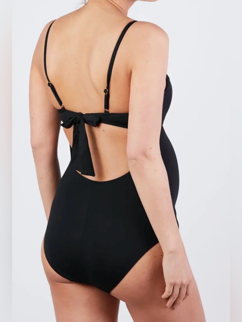Cache Coeur Black Monaco Maternity Swimsuit One-Piece Size 36 E/F - Picture 9 of 9